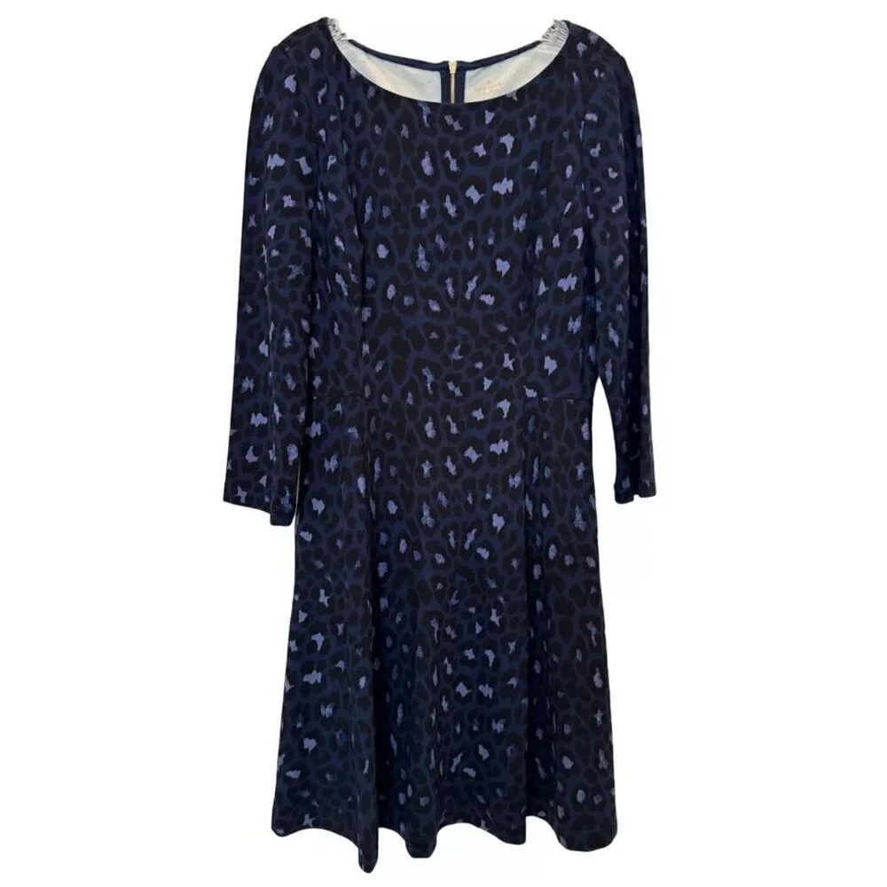 Kate Spade New York Broome Street Leopard Ponte Dress Size 12